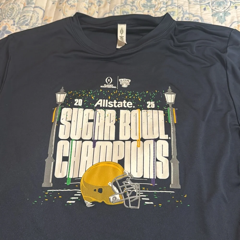 Allstate Sugar Bowl Champions T-Shirt Notre Dame Large - Picture 4 of 4
